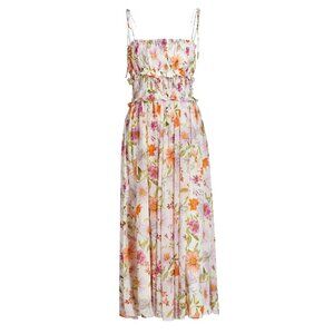 New En Saison Constantia Floral Chiffon Tie Strap Maxi Dress L $158